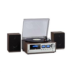 Auna Oxford, retro stereo systém,DAB + / FM, BT , Vinyl CD AUC -In, barva tmavě šedá