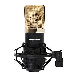 Auna Pro MIC-900BG USB mikrofon, černo-zlatý,kardioidní studiový