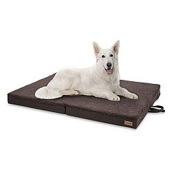 Brunolie Paco, pelíšek pro psa, psí podložka, pratelný, ortopedický, protiskluzový, prodyšný, sklopné, paměťová pěna, velikost XL (120 x 10 x 85 cm)