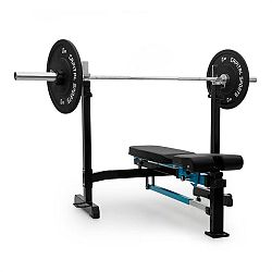 Capital Sports Benchex posilovací lavička, šikmá a plochá lavička, zatížitelnost do 250 kg, modrá barva