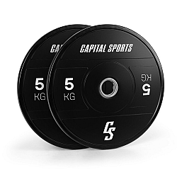 Capital Sports Elongata 2020, kotouče, 2 x 5 kg, tvrdá guma, 50,4 mm