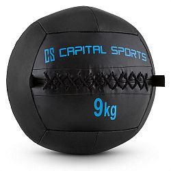 Capital Sports Wallba 9, černý Wall Ball (medicinbal) z umělé kůže 9 kg