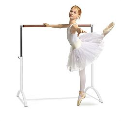 KLARFIT Bar Lerina, baletní tyč, volně stojící, 110 x 113 cm, 38 mm v průměru, bílá