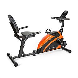 KLARFIT Relaxbike 6.0 SE, ležící ergometr, 12 kg, setrvačník, 100 kg, oranžová