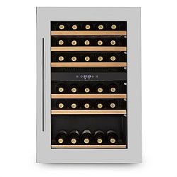 Klarstein Vinsider 35D, vestavěná chladnička na víno, 128 litrů, 41 lahví na víno, 2 zóny