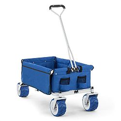 Waldbeck The Blue, ruční vozík, skládací, 70 kg, 90 l, kola Ø 10 cm, modrý