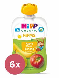 6x HiPP HiPPiS BIO 100% ovoce Jablko-Hruška-Banán 100 g