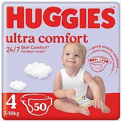 HUGGIES® Ultra Comfort Jumbo Pleny jednorázové 4 (7-18 kg) 50 ks