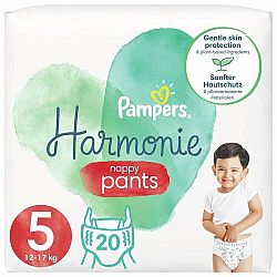 PAMPERS Harmonie Pants Kalhotky plenkové jednorázové 5 (12-17 kg) 20 ks